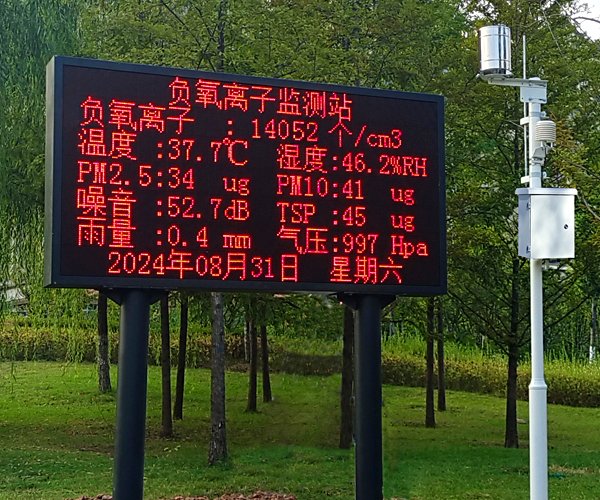 景区生态环境负氧离子监测系统
